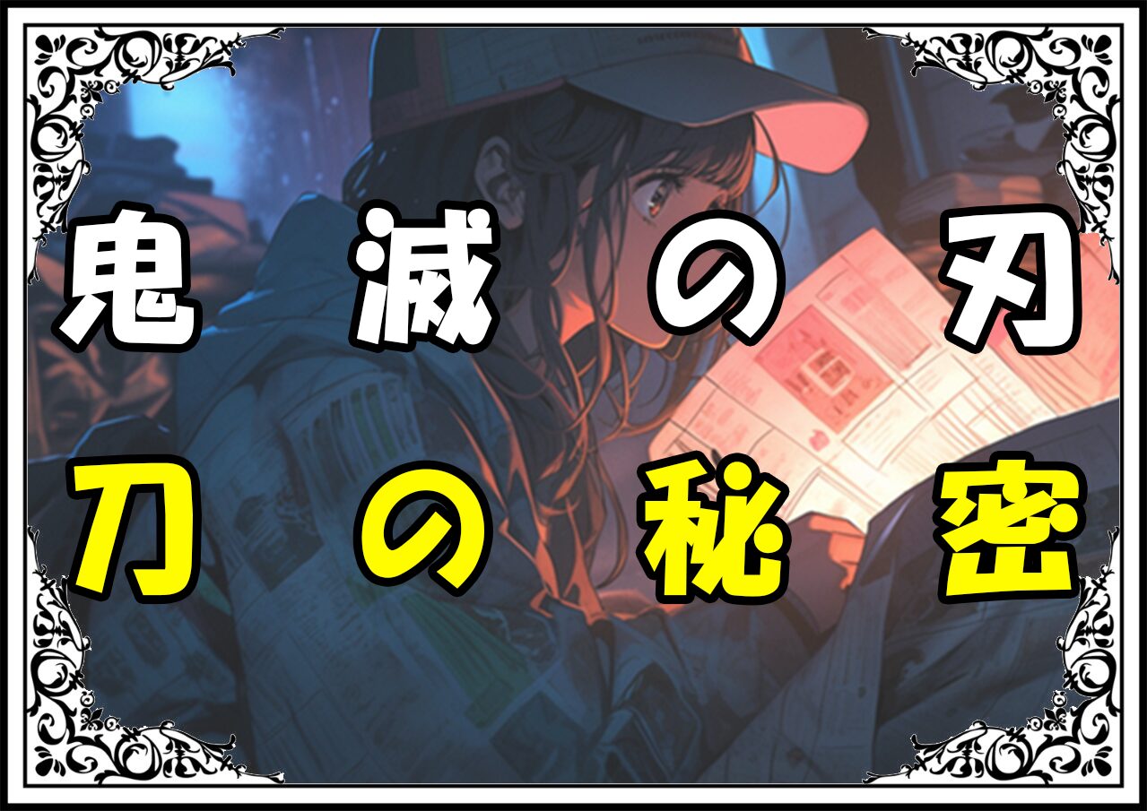 鬼滅の刃 炭治郎 刀の秘密